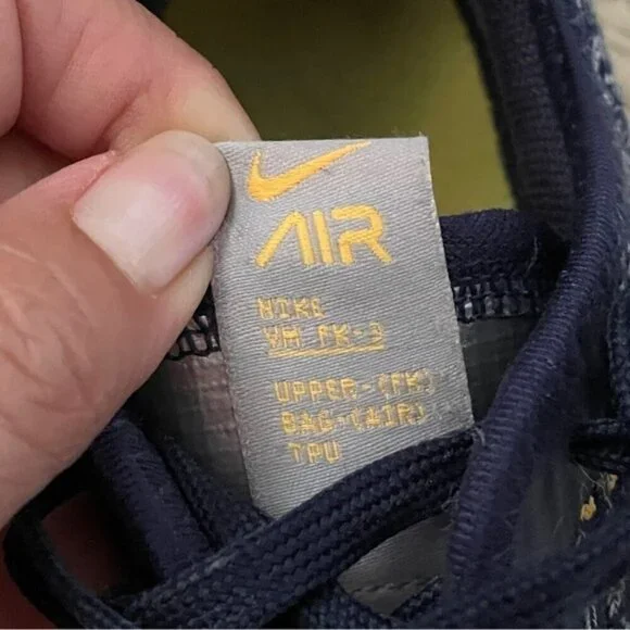 Nike Air Vapormax Flyknit 3 GS College Navy Orange Runners - 6 - Picture 4 of 12